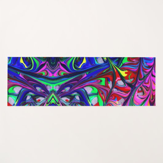 Hypnotische Abstrakte Rainbow-Paint-Wirbel Yogamatte (Vorderseite (Horizontal))