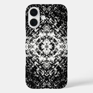 Hypnotische Abstrakte Schwarz-Weiß-Moderne Kunst iPhone 16 Hülle
