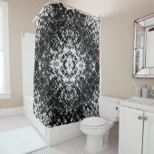 Hypnotische Abstrakte Schwarz-Weiß-Moderne Kunst Duschvorhang (Beispiel)