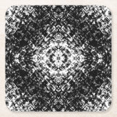 Hypnotische Abstrakte Schwarz-Weiß-Moderne Kunst Rechteckiger Pappuntersetzer (Vorderseite)