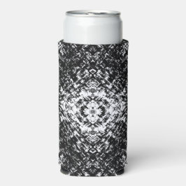 Hypnotische Abstrakte Schwarz-Weiß-Moderne Kunst Selters Dosenkühler