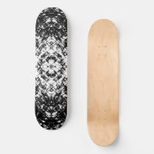 Hypnotische Abstrakte Schwarz-Weiß-Moderne Kunst Skateboard (Vorderseite)