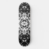Hypnotische Abstrakte Schwarz-Weiß-Moderne Kunst Skateboard (Vorderseite)
