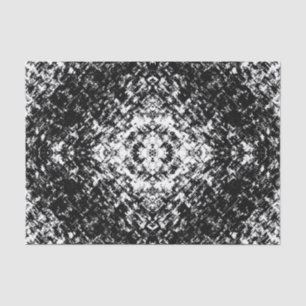 Hypnotische abstrakte schwarz-weiße moderne Kunst  Seidenpapier