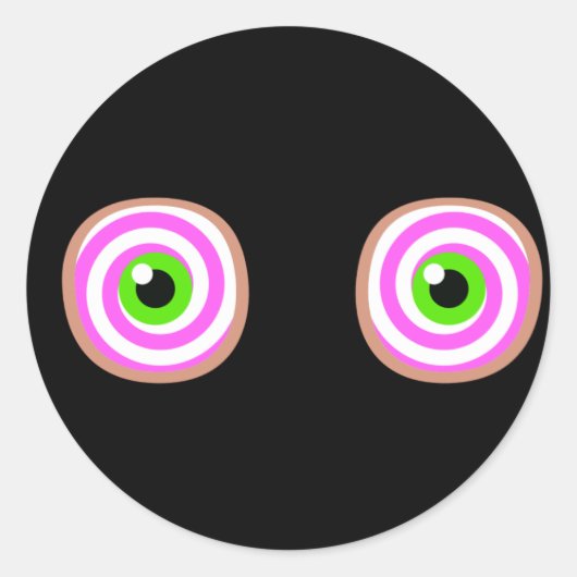 Hypnotische Augen Runder Aufkleber (Vorderseite)
