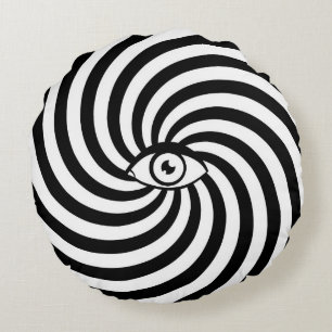 Hypnotische Augen Rundes Kissen