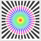 Hypnotische Blume Aufkleber (Blatt)