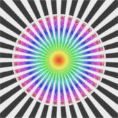 Hypnotische Blume Aufkleber (Vorderseite)