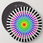 Hypnotische Blume Button (Vorne & Hinten)