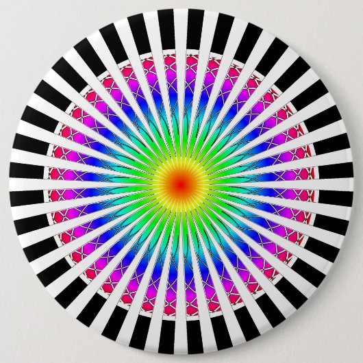 Hypnotische Blume Button (Vorderseite)