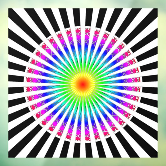 Hypnotische Blume Fensteraufkleber (Blatt 3)