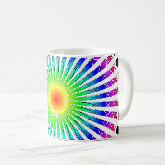 Hypnotische Blume Kaffeetasse (VorderseiteRechts)
