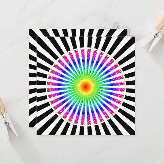 Hypnotische Blume Karte (Vorderseite/Rückseite Beispiel)