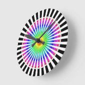 Hypnotische Blume Runde Wanduhr (Winkel)