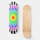 Hypnotische Blume Skateboard (Vorderseite)
