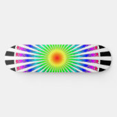 Hypnotische Blume Skateboard (Horizontal)