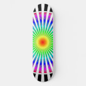 Hypnotische Blume Skateboard (Vorderseite)