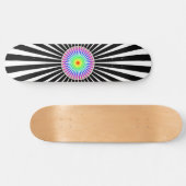 Hypnotische Blume Skateboard (Horizontal)