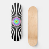 Hypnotische Blume Skateboard (Vorderseite)