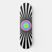 Hypnotische Blume Skateboard (Vorderseite)