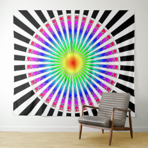 Hypnotische Blume Wandteppich