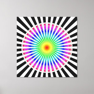 Hypnotische Blumenleinwanddrucke Leinwanddruck
