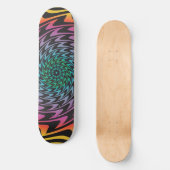 HYPNOTISCHE DISK Mesmerisieren Hot Neon Zig Zag Sp Skateboard (Vorderseite)