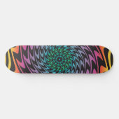 HYPNOTISCHE DISK Mesmerisieren Hot Neon Zig Zag Sp Skateboard (Horizontal)