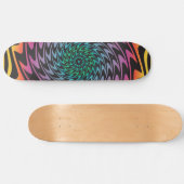 HYPNOTISCHE DISK Mesmerisieren Hot Neon Zig Zag Sp Skateboard (Horizontal)