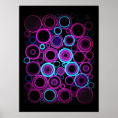Hypnotische elektrische Synthwave-Matrix-Digitalku Poster (Vorne)