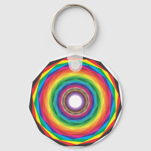 hypnotische Farbtasten Schlüsselanhänger