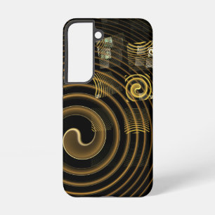 Hypnotische goldene Wellen moderne abstrakte Kunst Samsung Galaxy Hülle