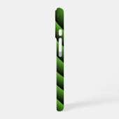 Hypnotische grüne Wellenlinien iPhone 16 Hülle (Linke Seite)
