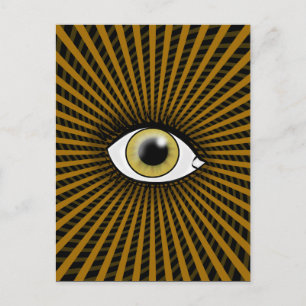 Hypnotische Haselnussauge Postkarte