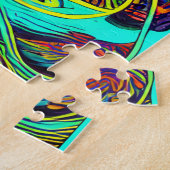 Hypnotische Illustration einer farbigen Katze Puzzle (Seite)