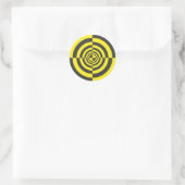 Hypnotische Kreise Runder Aufkleber (Tasche)