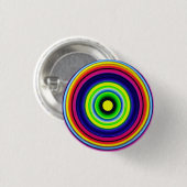 Hypnotische Kreisläufe 3 cm Runde Abzeichen Button (Vorne & Hinten)