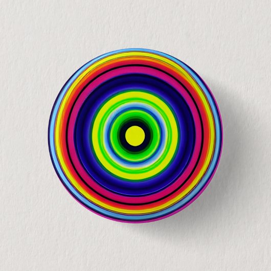 Hypnotische Kreisläufe 3 cm Runde Abzeichen Button (Vorderseite)
