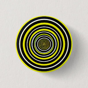 Hypnotische Kreisläufe 3 cm Runde Abzeichen Button