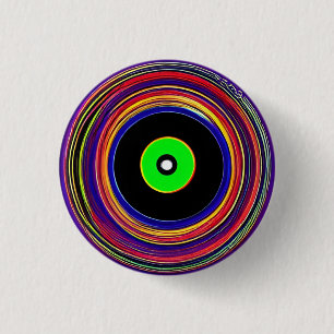Hypnotische Kreisläufe 3 cm Runde Abzeichen Button