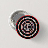 Hypnotische Kreisläufe 3 cm Runde Abzeichen Button (Vorne & Hinten)