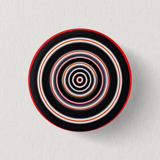 Hypnotische Kreisläufe 3 cm Runde Abzeichen Button (Vorderseite)