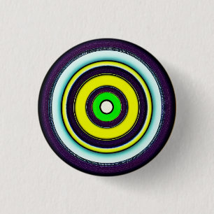 Hypnotische Kreisläufe 3 cm Runde Abzeichen Button