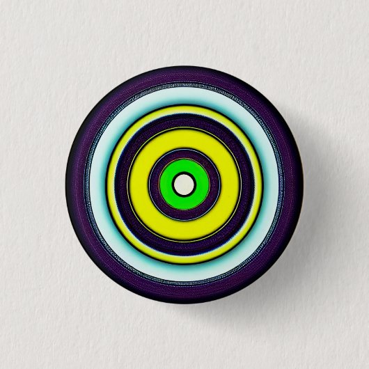 Hypnotische Kreisläufe 3 cm Runde Abzeichen Button (Vorderseite)