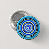 Hypnotische Kreisläufe 3 cm Runde Abzeichen Button (Vorne & Hinten)