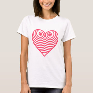Hypnotische Liebe – Minimalistisches rotes konturi T-Shirt