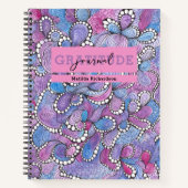 Hypnotische Lila Bio Wirbel Dankesblatt Notizblock (Vorderseite)