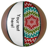 Hypnotische Mandalaik-Blume Basketball (Vertikal)
