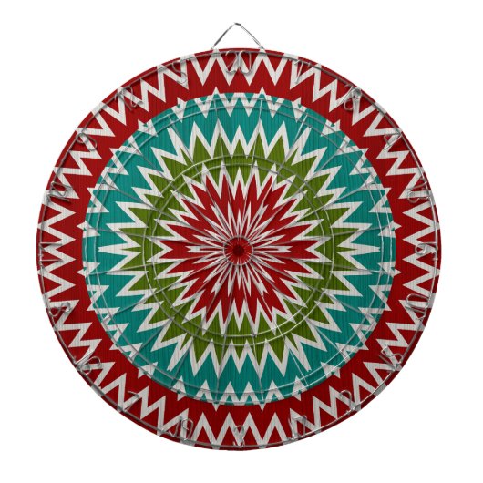 Hypnotische Mandalaik-Blume Dartscheibe (vorne)