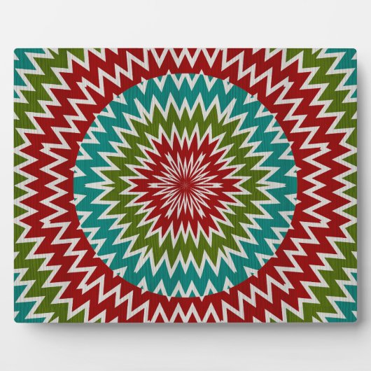 Hypnotische Mandalaik-Blume Fotoplatte (Vorderseite)